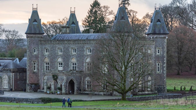 Newton House in the low winter light at Dinefwr, Llandeilo